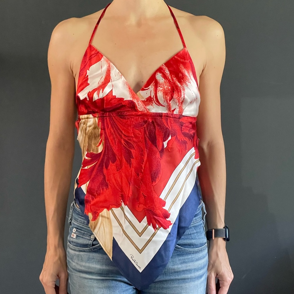 Roberto Cavalli Silk Halter Top size 2 / EU 38